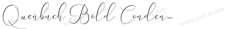 Quenbach Bold Conden字体转换